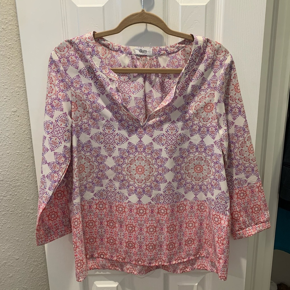 Glam paisley printed top